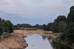 Der Fischaufstieg in Greven von der Brücke aus