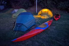 Nachtlager am Bootshaus der Kanufreunde Emshaie Greven e.V.