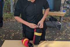 Packen der Wurfsäcke